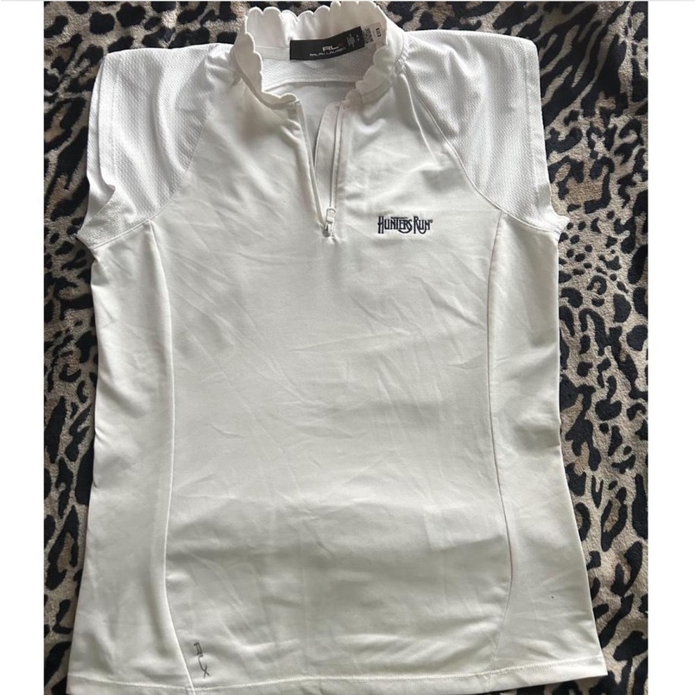 RLX ralph lauren exclusive Hunters Run White Scalloped Collar compression shirt